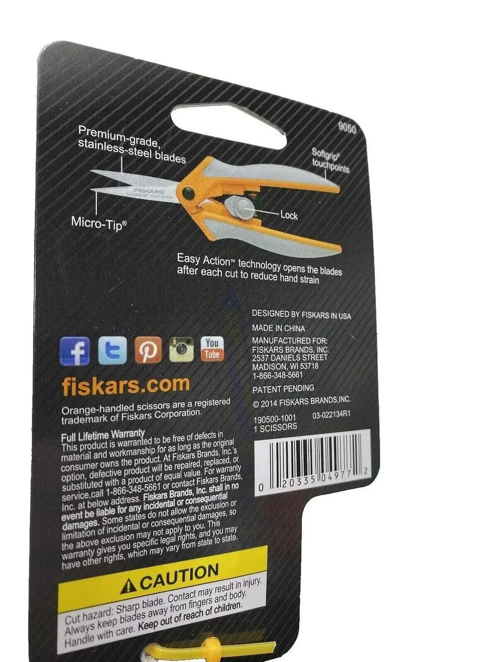 Fiskars Fabric Scissors Microtip Blade Sharp Sewing Craft New